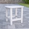 Flash Furniture Charlestown All-Weather Poly Resin Wood Adirondack Side Table in White JJ-T14001-WH-GG - alternate 1